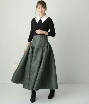 [새상품급] 마이 스트라다 자카드 스커트