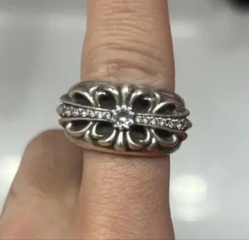 플로럴 디자인 실버 반지