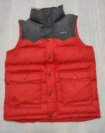 Patagonia 다운 베스트 빨간색/그레이