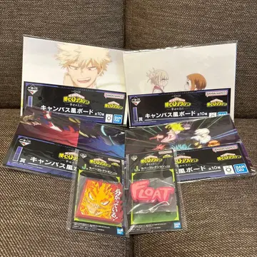 제일복권 히로아카 I상 캔버스풍 보드 4종 러버참 2종