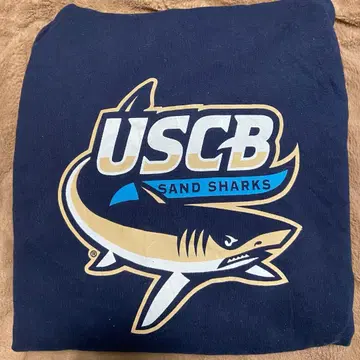 USCB 샌드 샤크스 후드 부착 트레이닝복 네이비