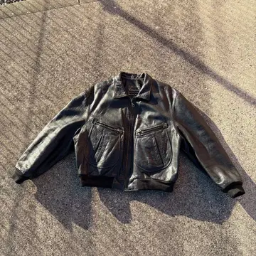 80s 90s 가죽 자켓 빈티지 천연 가죽