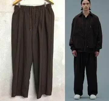 쿠티 2턱 울 혼방 와이드 이지 팬츠 사이즈 M