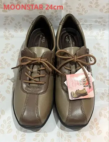 moonstar 컴포트 슈즈 24cm 베이지 브라운 넓은 폭 새상품