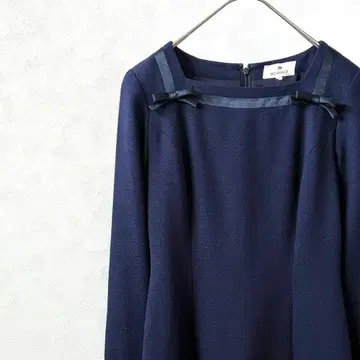 M'S GRACY 무릎 기장 원피스 플레어 리본 사이드 슬릿 안감 부착