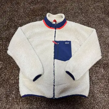 patagonia 플리스 자켓 아이보리/네이비