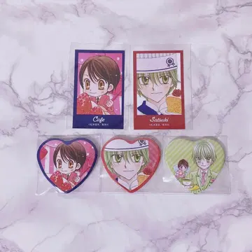 하나후사 사츠키 카페 카드 하트 캔뱃지 꿈빛 파티시에