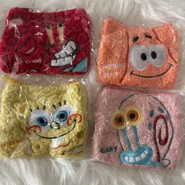 스펀지밥 모코모코 스퀘어 파우치 4개 세트