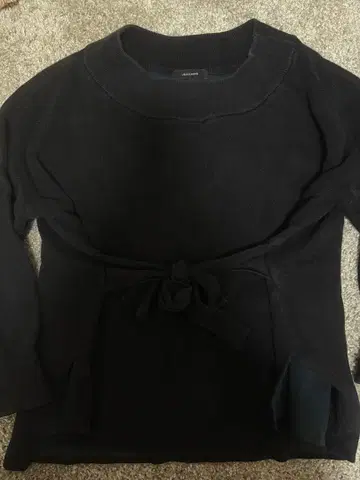 JEANASIS 허리 리본 포함 니트탑