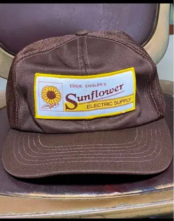 빈티지 메쉬 캡 기업 로고 와펜