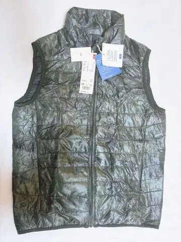미사용 새상품 유니클로 다운 베스트 그린 카모플라쥬 여성 S~M