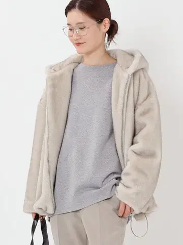 [택 포함 새상품] AP STUDIO W 지퍼 퍼 블루종