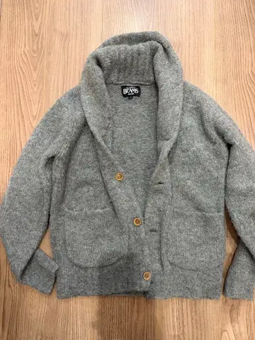 BEAMS 그레이 가디건 S 사이즈
