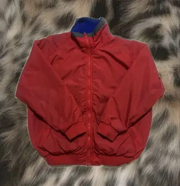 METRO WEAR 레드 나일론 자켓