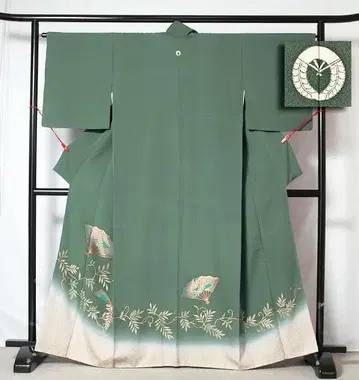 6986 등선 (일본 무용 등선류) ? 금채색 금박 호몬기 하나 문