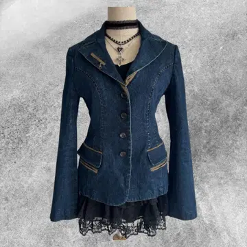 00년대 페어리 그런지 데님 테일러드 자켓 모드 그런지