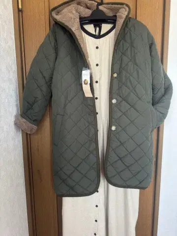 SM2 퀼팅 보아 안감 롱 기장 자켓