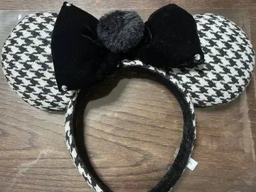 디즈니 하운드투스 체크 패턴 머리띠 미니