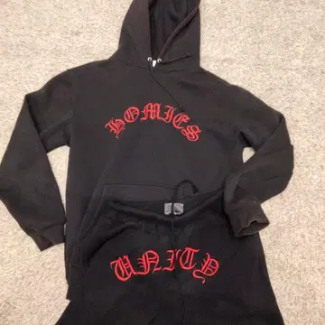 HOMIES UNITY(호미즈) 블랙 후드티 셋업