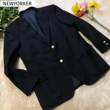 새상품급 NEWYORKER 뉴요커 은색 버튼 테일러드 자켓 네이비