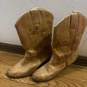 웨스턴 부츠 베이지 가죽