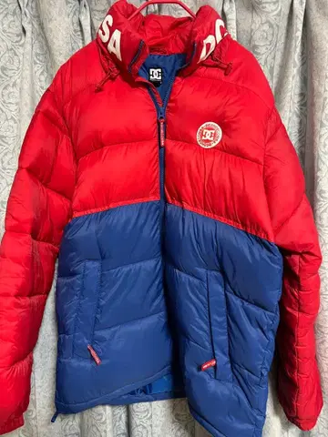DC 다운 자켓 레드 블루