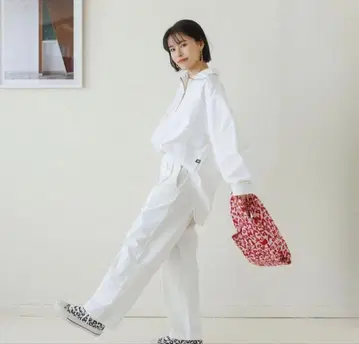 데님 풀오버 자켓 화이트