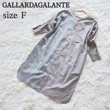 GALLARDAGALANTE 글렌체크 절개 셔츠 원피스 size F