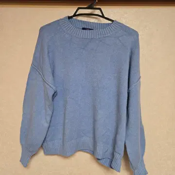 SUNWAY 라이트 블루 긴팔 니트 스웨터