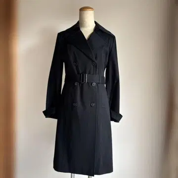 더블 브레스트 트렌치코트 블랙