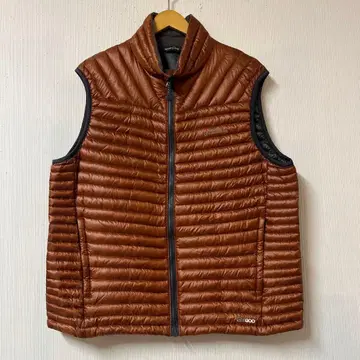 에디바우어 다운 베스트 사이즈 L 오렌지 브라운 남성용 900필