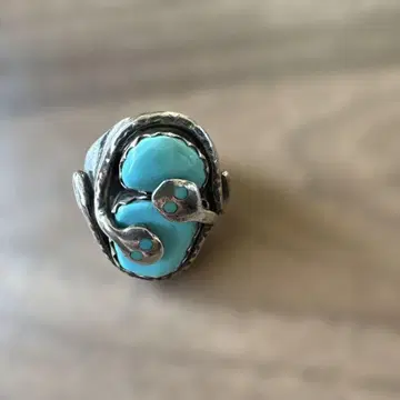 주니 피카 라바사 작 터콰이즈 스네이크 반지 size 19호