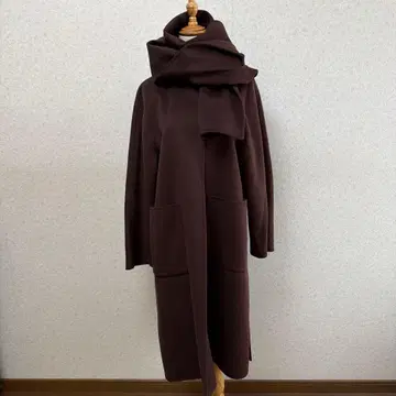 새상품급 에스트네이션 ESTNATION 스톨 포함 코트 정품