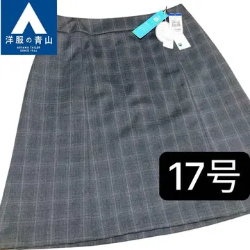 [새상품] 아오야마 17호 세미플레어 워셔블 스트레치 스커트 체크