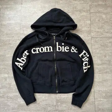 Y2K 크롭 기장 아바클로 집업 후디 블랙