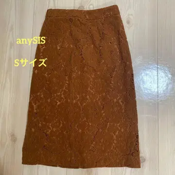 anySIS 플로키 레이스 타이트 스커트 S 사이즈