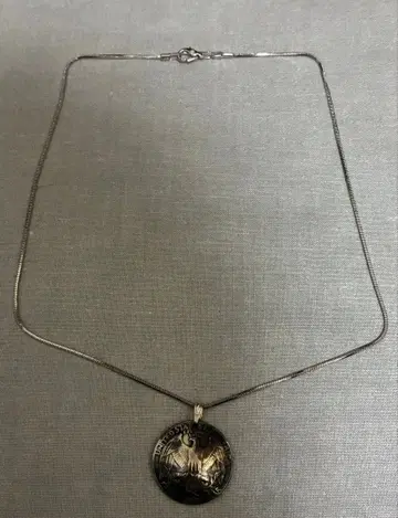 코인 목걸이 실버 콘초