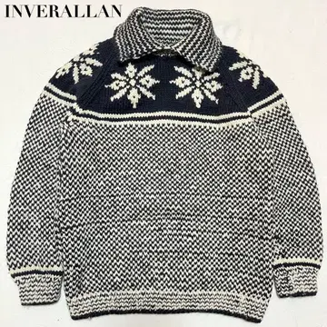 INVERALLAN 아란 니트 피셔맨 스웨터 영국제 버즈아이