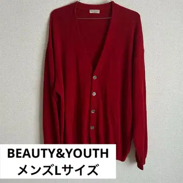BEAUTY&YOUTH 빨간색 레드 가디건 남성용 L 사이즈