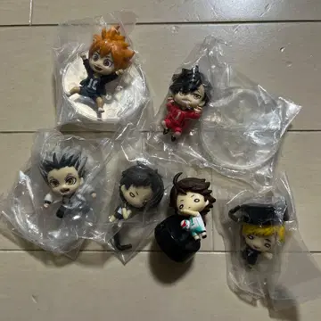 [하이큐 가챠 세트] 애니메이션 캐릭터 피규어 6체 세트