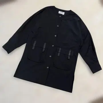 CYAN tokyo 백라인 노카라 하프 코트 블랙 F