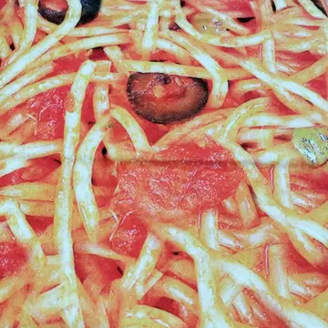 스파게티 패턴 타월
