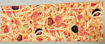 스파게티 패턴 타월