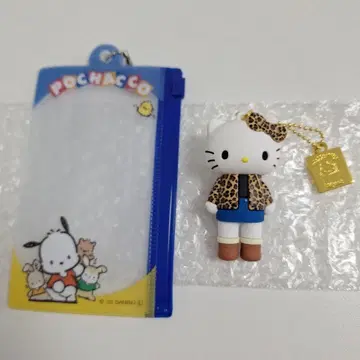 가격 인하 헬로키티전 레오파드 무늬 갸루 키링 포차코 슬라이드 케이스