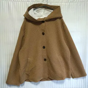 빅 사이즈 퀼팅 자켓 브라운 아우터