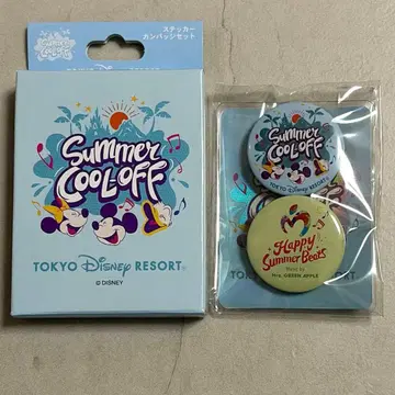 도쿄 디즈니 리조트 x 미세스 그린애플 콜라보 캔뱃지 스티커