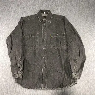 ARMANI JEANS 블랙 데님 긴팔 셔츠