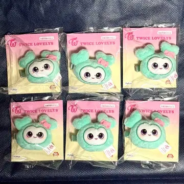 [ 미나 ] GIGO TWICE 봉제 인형 헤어핀 6개 2개
