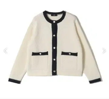 SHIPS Colors 니트 트위드 노카라 가디건