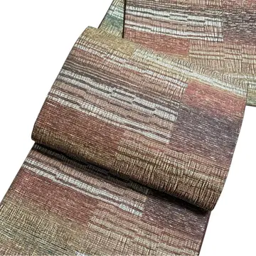 A 135 후쿠로 오비 전 통 패턴 금 통 금속 스퀴 새상품급 기모노